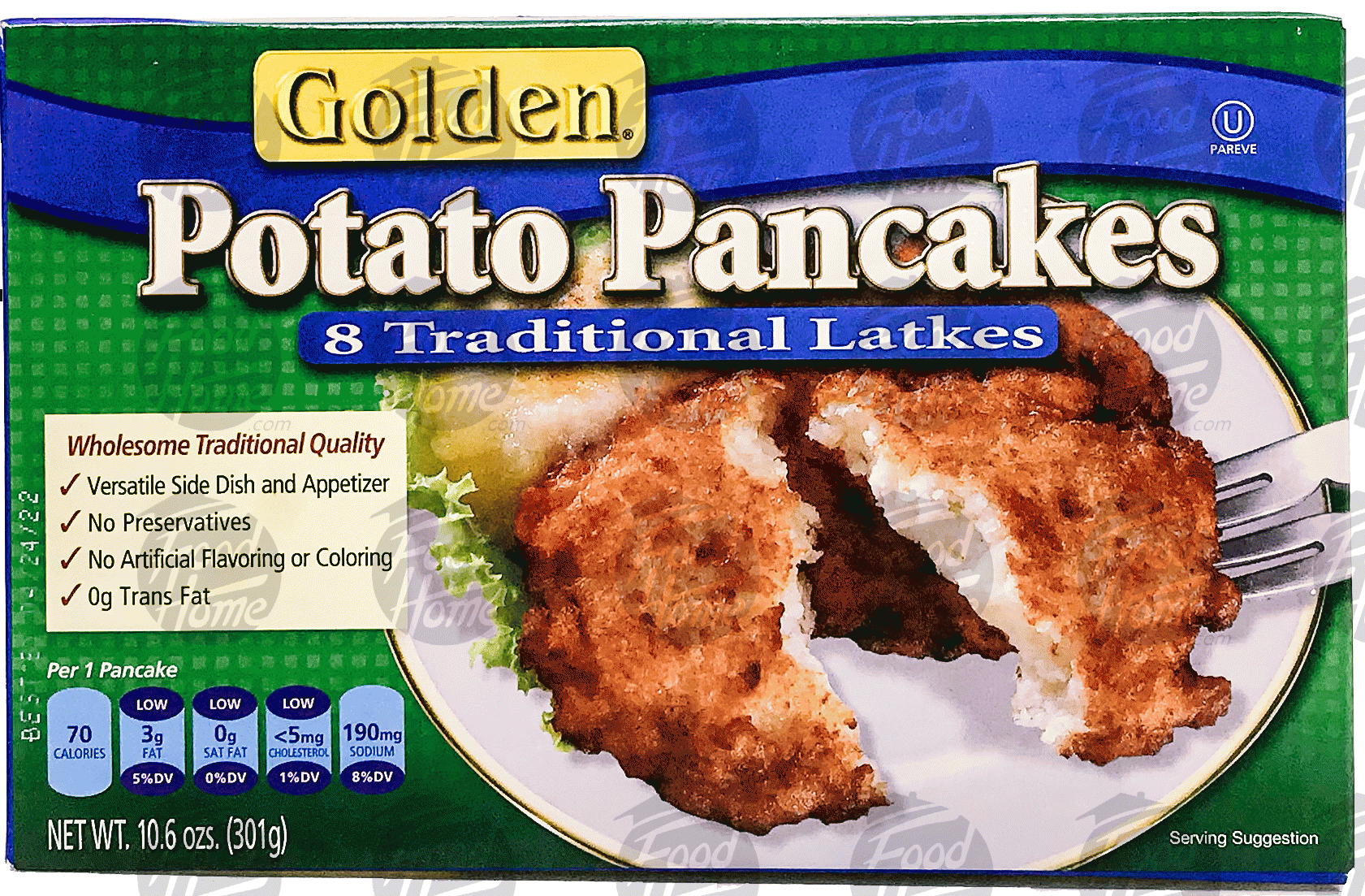 Golden  8 potato pancakes, traditional latke Full-Size Picture